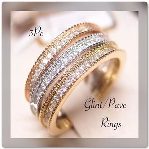Pretty Girl Swag Jewelry Jewelry - <LAST><Sz 6>14K Gold Filled Pave Ring Set Pretty Girl Swag Jewelry Jewelry - <LAST><Sz 6>14K Gold Filled Pave Ring Set